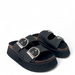 Flatform παντόφλες με τοκάδες σε Μαύρο