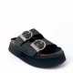 Flatform παντόφλες με τοκάδες σε Μαύρο