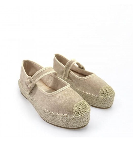 Flatform espadrilles in Beige