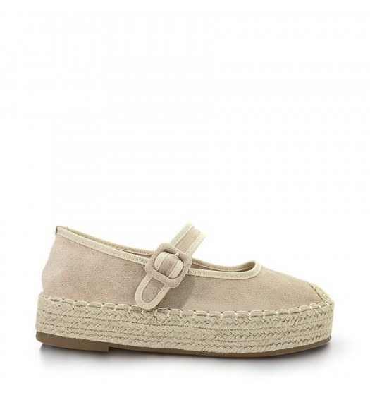 Flatform espadrilles in Beige