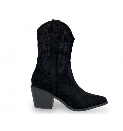 Suede Cowboy boots in Black