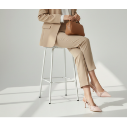 Ρόζ Λουστρίνι Slingback Γόβες με Λεπτό Τακούνι