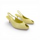 Slingback Peep-Toe Γόβες με Kitten Heel-Κίτρινο