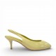 Slingback Peep-Toe Γόβες με Kitten Heel-Κίτρινο