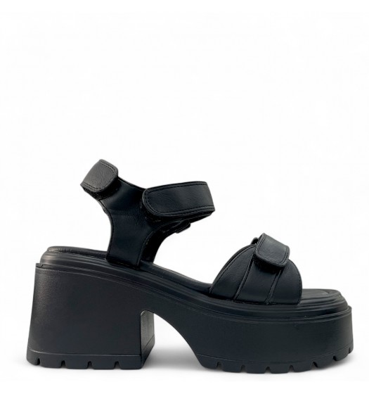 Πλατφόρμες με Velcro λουράκια σε Μαύρο