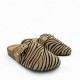 Suede buckled Clogs in Brown Zebra