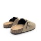 Clogs suede με τοκά σε Μπέζ