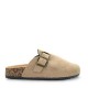 Clogs suede με τοκά σε Μπέζ