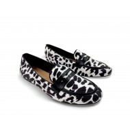Flat animal print moccasins 