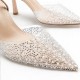 Μυτερές slingback γόβες με διαφάνεια σε Μπέζ