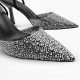 Μυτερές slingback γόβες με διαφάνεια σε Μαύρο