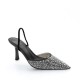 Μυτερές slingback γόβες με διαφάνεια σε Μαύρο