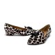 Pointed Cow Print Ballerinas