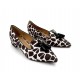 Pointed Cow Print Ballerinas