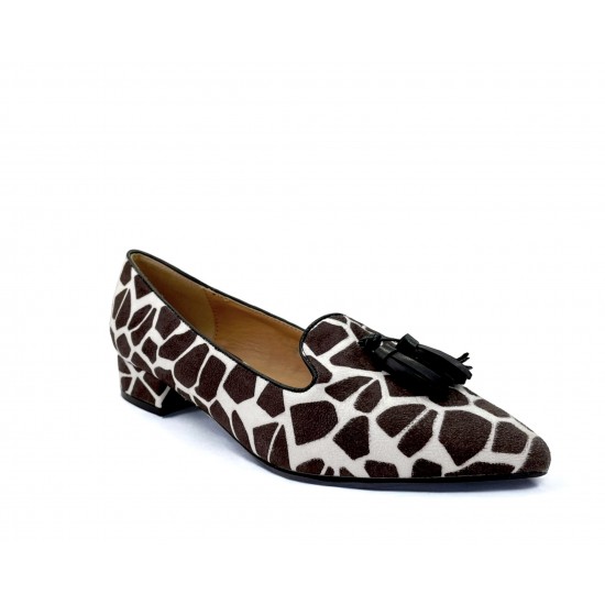 Pointed Cow Print Ballerinas