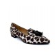 Pointed Cow Print Ballerinas