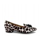 Pointed Cow Print Ballerinas