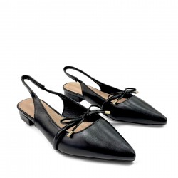 Ballet flats with bow detail in Black