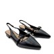 Slingback μπαλαρίνες με φιογκάκι σε Μαύρο