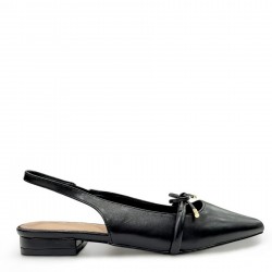 Ballet flats with bow detail in Black