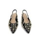 Slingback γοβάκια με τρούκς σε Μαύρο