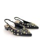 Slingback γοβάκια με τρούκς σε Μαύρο