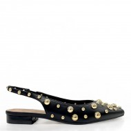 Slingback γοβάκια με τρούκς σε Μαύρο