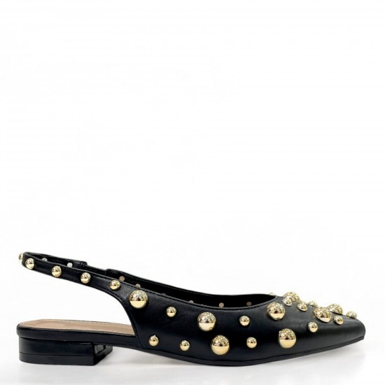 Slingback γοβάκια με τρούκς σε Μαύρο
