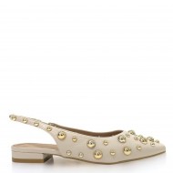 Slingback γοβάκια με τρούκς σε Μπέζ