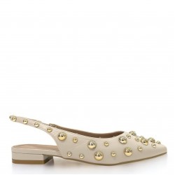 Slingback γοβάκια με τρούκς σε Μπέζ