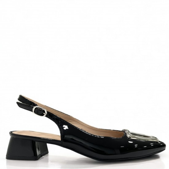 Slingback Γόβες Λουστρίνι σε Μαύρο