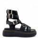 Flatform Σανδάλια Gladiator σε Μαύρο