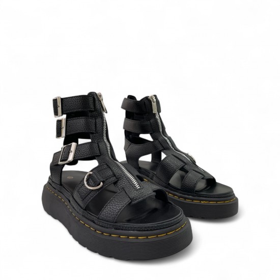 Flatform Σανδάλια Gladiator σε Μαύρο