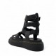 Flatform Σανδάλια Gladiator σε Μαύρο