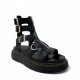 Flatform Σανδάλια Gladiator σε Μαύρο