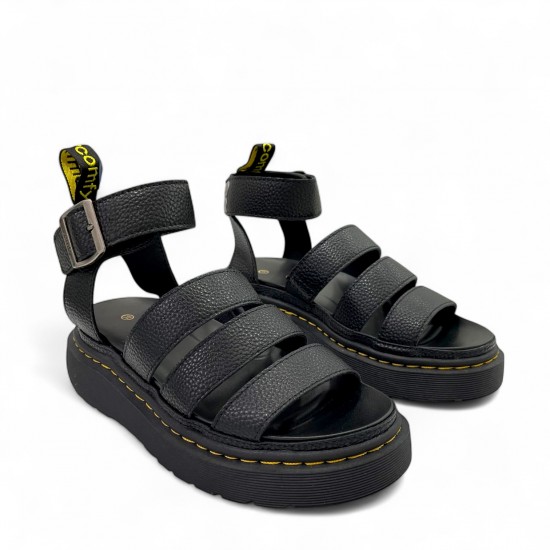 Σανδάλια Flatform με λουράκια σε Μαύρο