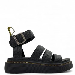 Flatform Sandals with straps in Black