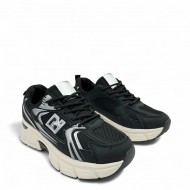 Chunky Sneaker Μαύρο με Ασημί Λεπτομέρειες
