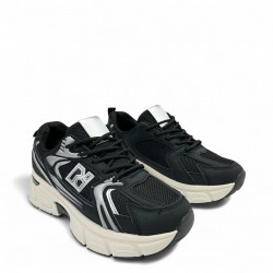 Chunky Sneaker Μαύρο με Ασημί Λεπτομέρειες