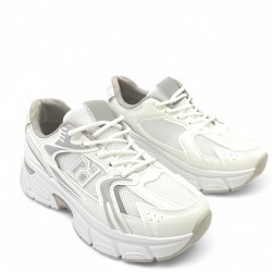 Chunky Sneaker Λευκό με Ασημί Λεπτομέρειες