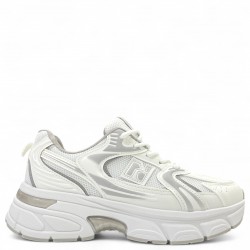 Chunky Sneaker Λευκό με Ασημί Λεπτομέρειες