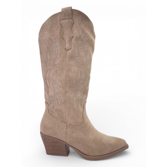 Γυναικείες Μπότες Cowboy σε Μπεζ