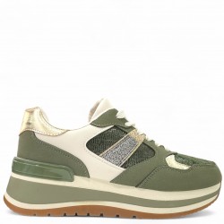 Sneaker Chunky με Χρυσές & Χακί Λεπτομέρειες