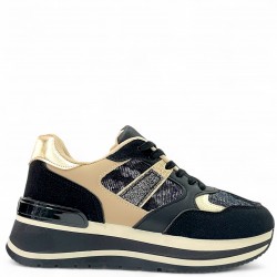 Sneaker Chunky με Χρυσές & Μαύρες Λεπτομέρειες