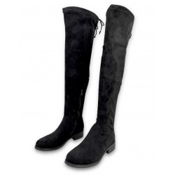 Suede over the knee boots in Black