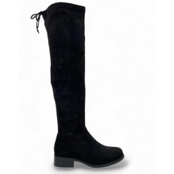 Suede over the knee boots in Black