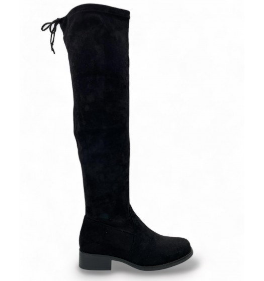 Suede over the knee boots in Black