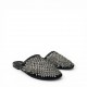 Γυναικεία Mules Crochet με Strass - Μαύρο