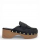 Suede Clogs Mules με Τρούκς – Μαύρο