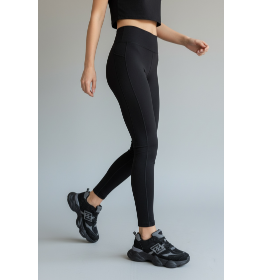 Γυναικεία Chunky Sneakers Μαύρο με Ανθρακί Λεπτομέρειες